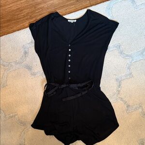 Heartloom Black Button-Down Jumpsuit